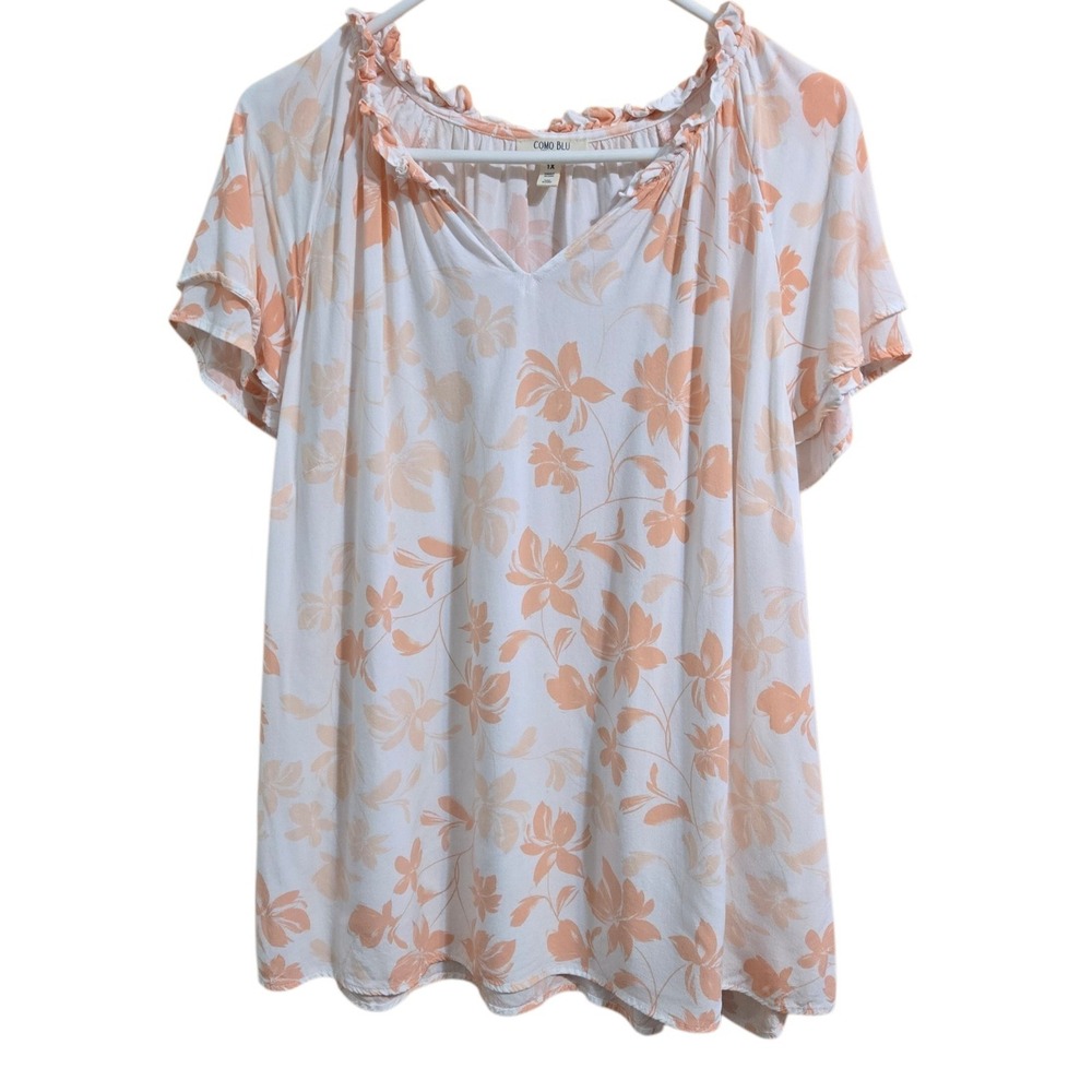 Como Blu Women's Floral SZ‎ XL Blouse